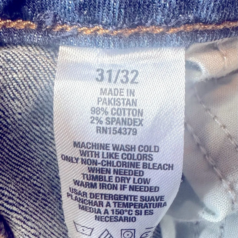 Aeropostale Men's Athletic Skinny Jeans - Classic Dark Blue - Picture 6 of 6